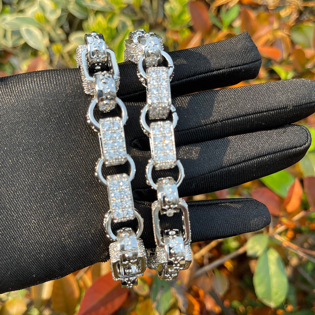 IceShackle | Double Row Iced 14mm Shackle Link Blinged Out Chain Bracelet