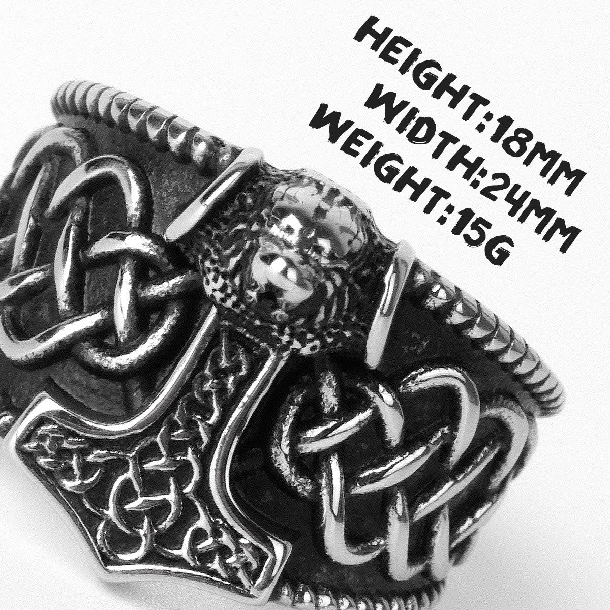 Hammer Of Thor | 316L Solid Stainless Steel Men Mythological Rings