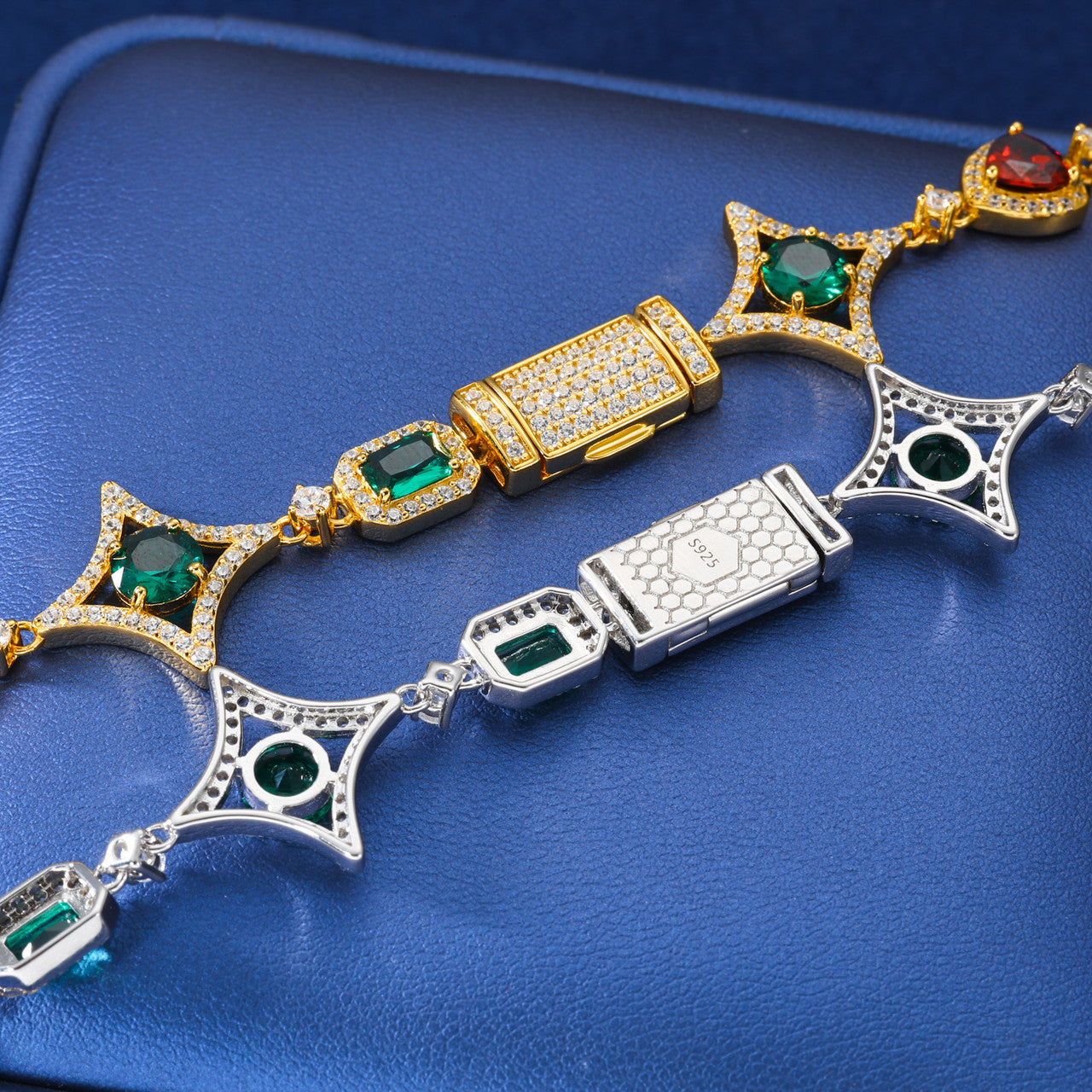 Star Trails | Solid Sterling Silver Moissanite Diamond Colorful Gemstone Hip Hop Chain