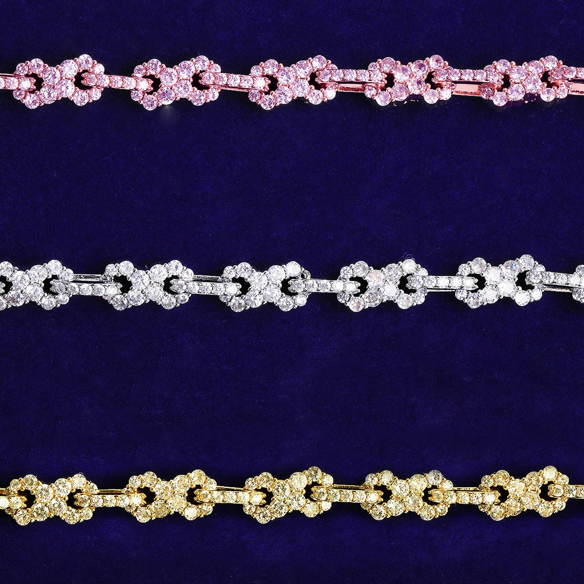 Infinite Cuban | Iced Blinged Out VVS Diamond CZ Infinity Cuban Link Chain Bracelet