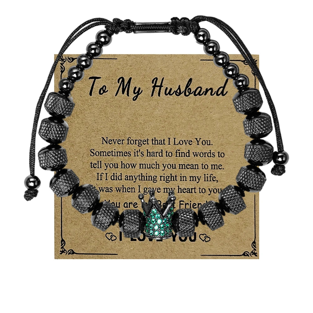 Blessings | VVS Diamond CZ 8MM Kings Crown Iced Blessings Gift Card Message Bracelet