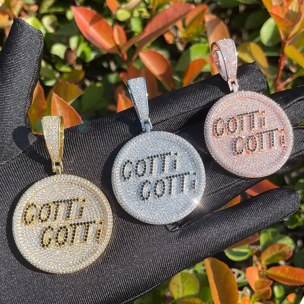 Mens Iced Gotti Gotti Claw Set 24k Gold 925 Silver Hip Hop Pendant