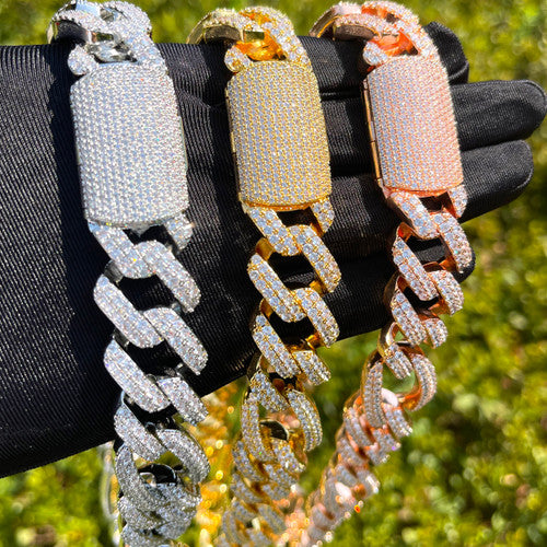 The Cubaro | Cuban Link Figaro Mixed Prong Set Link VVS Diamond Hip Hop Chain