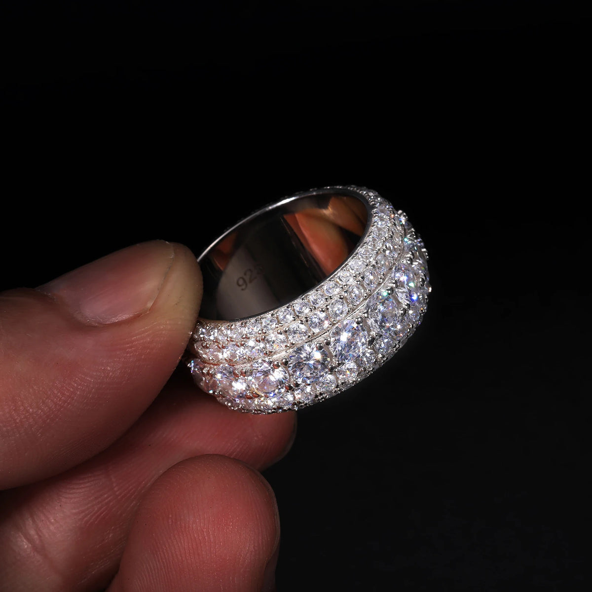 Skunked Ice | VVS Diamond Moissanite Solid 925 Iced Blinged Out Rings