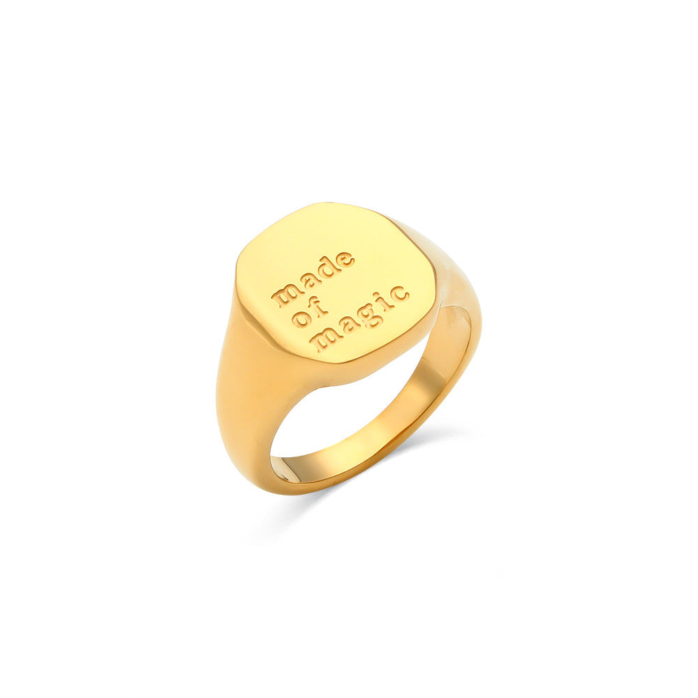 Believe In You | No Fade 18k Gold Over Stainless Steel Motivational Engraved Rings