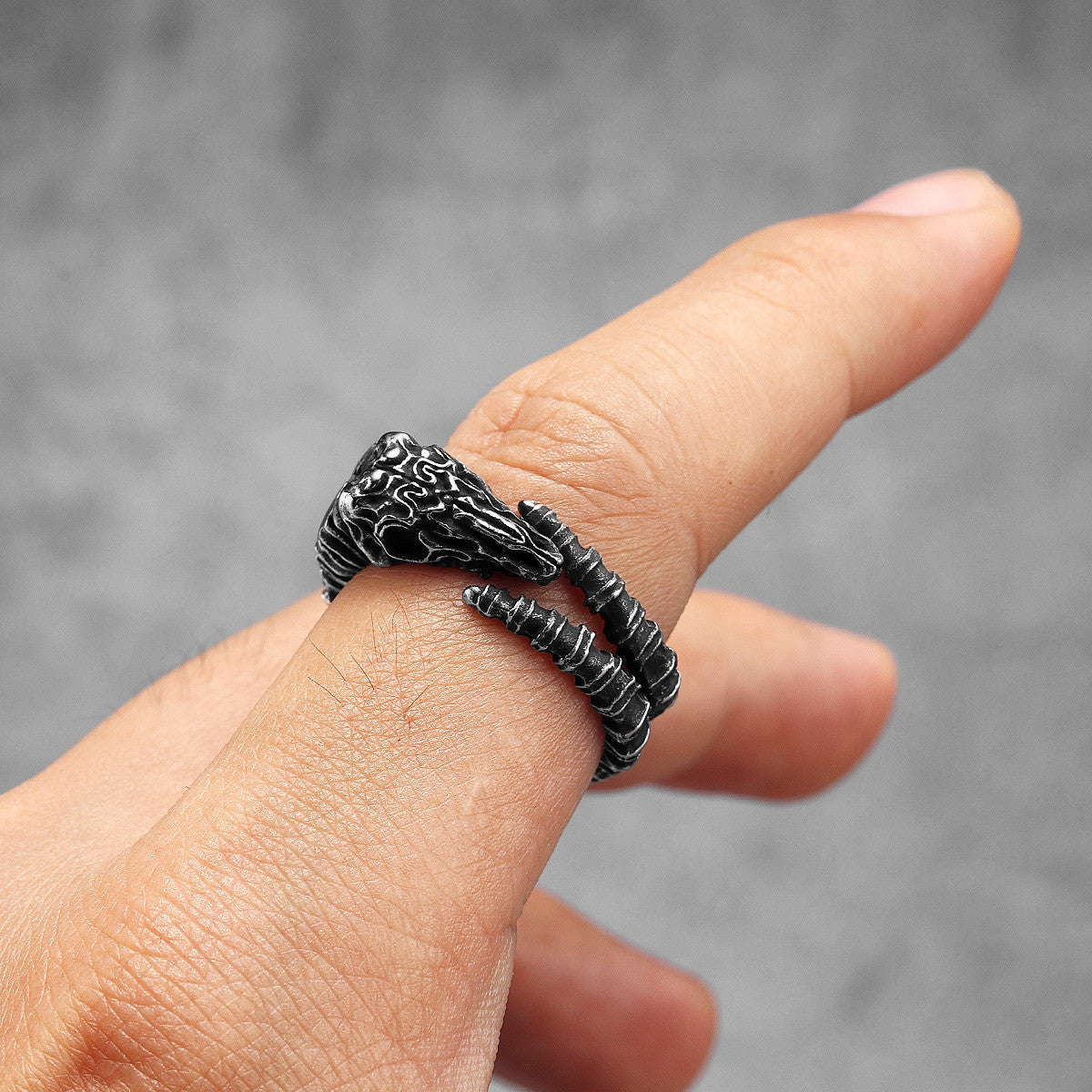 Argali | 316L No Fade Stainless Steel Men Rings Goat Skull Unique Personality Rings