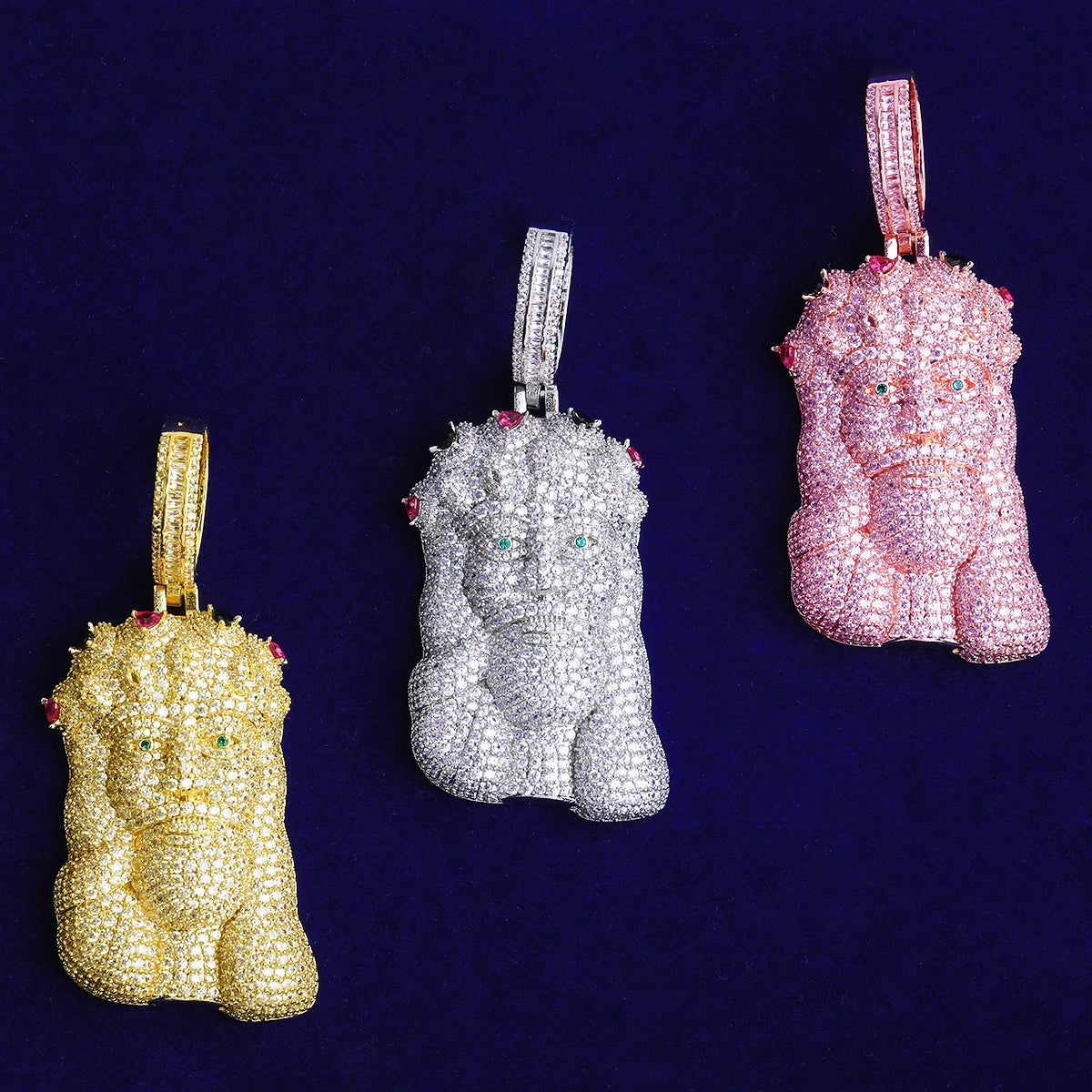 I&#39;am Righteousness | VVS Diamond CZ Crown Of Thorns Jesus Piece Iced Blinged Out Pendant