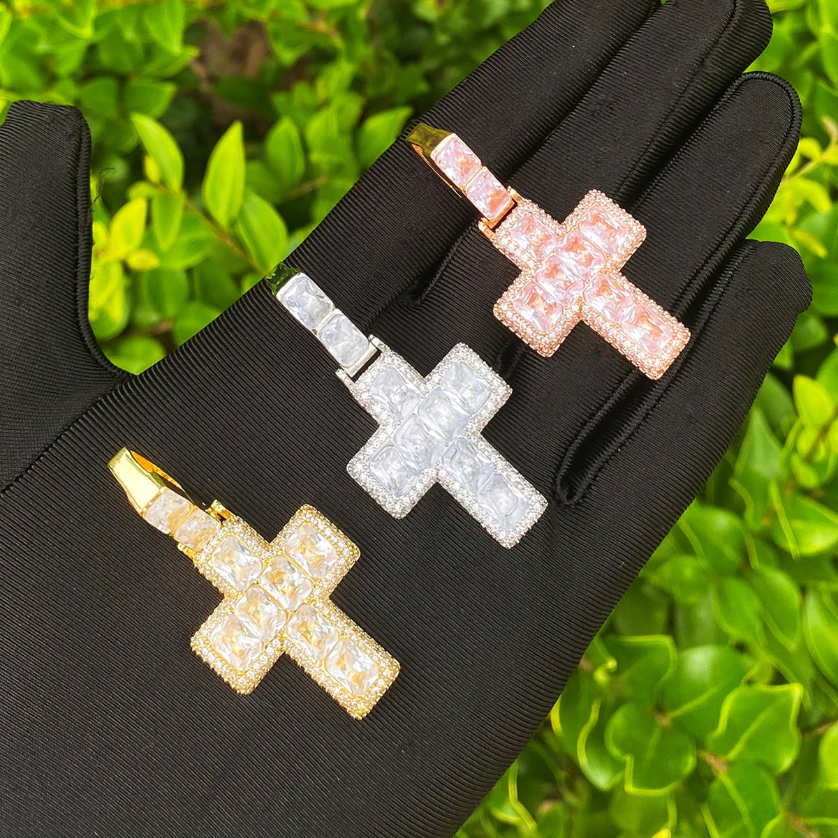 Baguette Cross | VVS Diamond CZ 5AA+ Stone Iced Blinged Out Hip Hop Cross Pendant