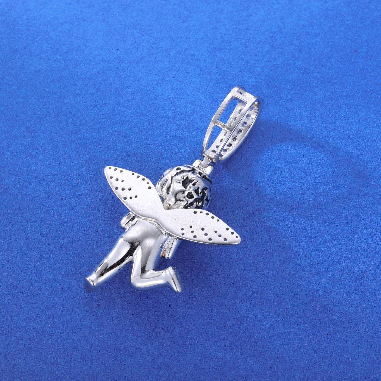 Money Angel | Moissanite Diamond 925 Solid Sterling Silver Hip Hop Good Luck Angel Pendant