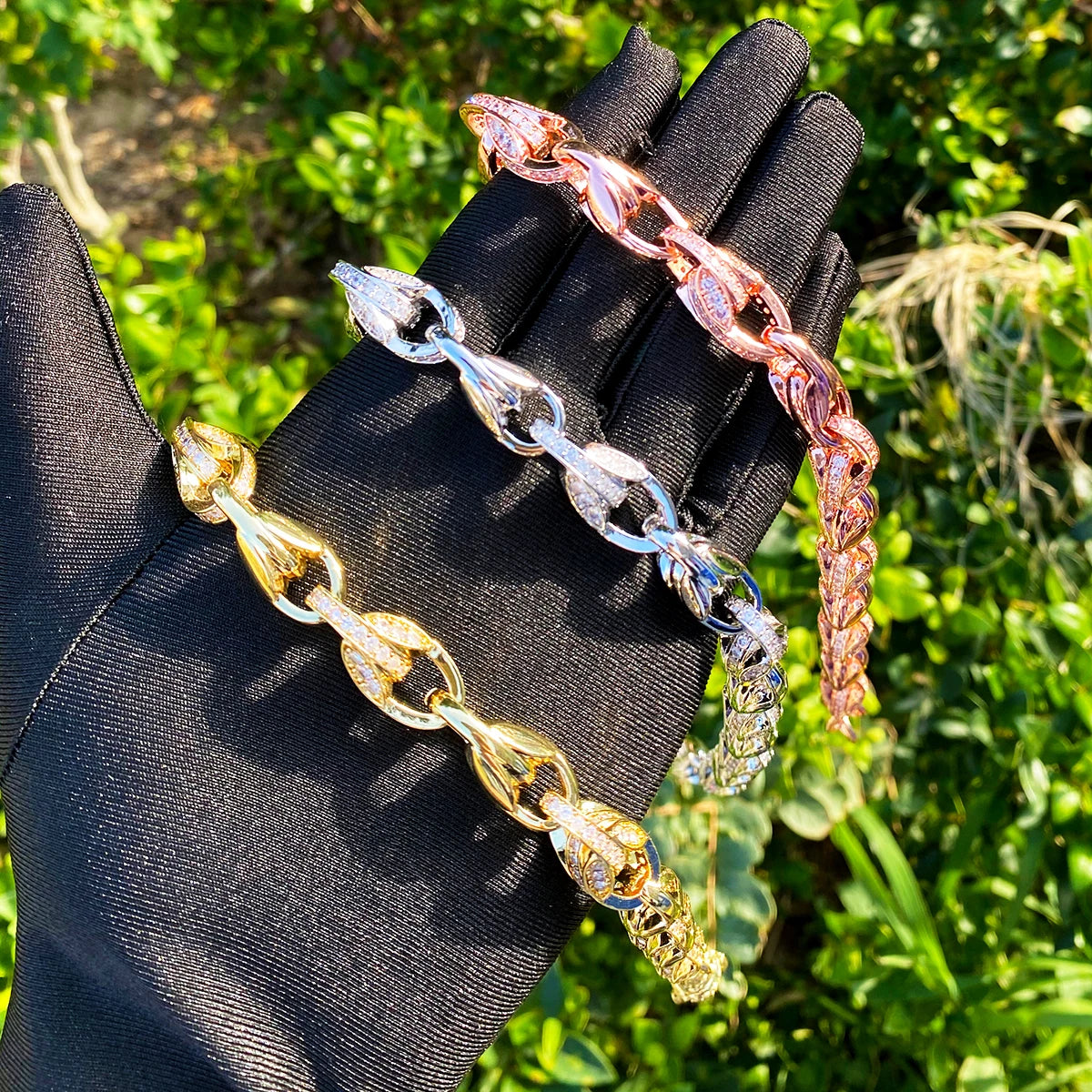 Iced Luxury | Tulip Bulb VVS Diamond CZ Designer Link Hip Hop Chain Necklace