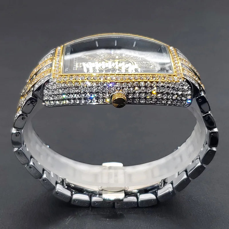 Navigation | VVS Diamond CZ Night Star Sky Compass Hip Hop  Iced Blinged Out Watch