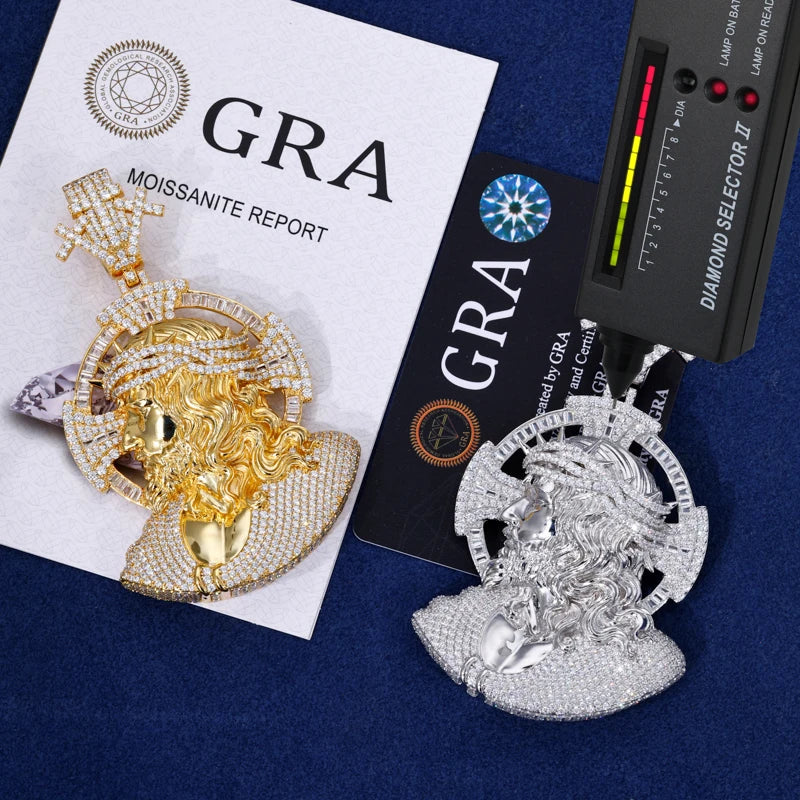 The Triumphant | Hip Hop Luxury VVS Diamond Moissanite Jesus Piece 925 Pendant