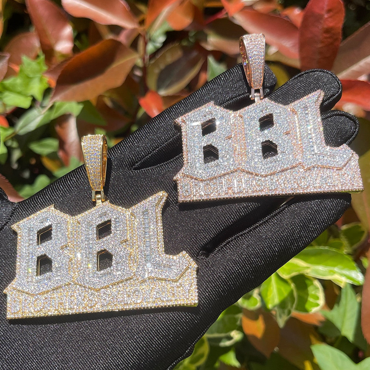 BBL | Mens Iced Brothers By Loyalty Blinged Out Hip Hop VVS Diamond CZ Chain