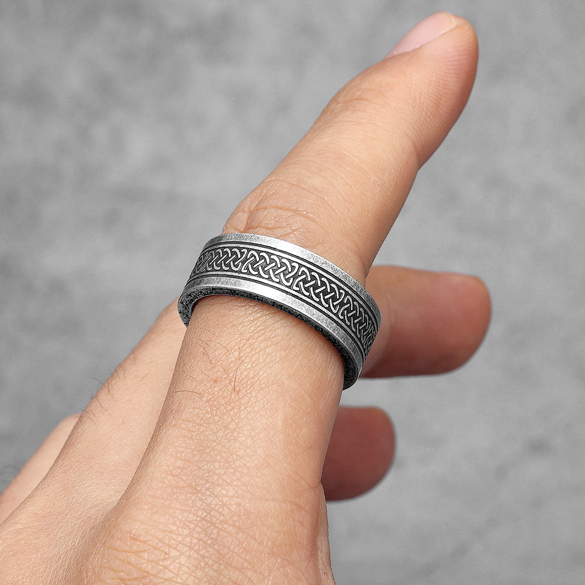 Celtic Knot | Solid Stainless Steel Viking Runes Unique Designer Men's Rings