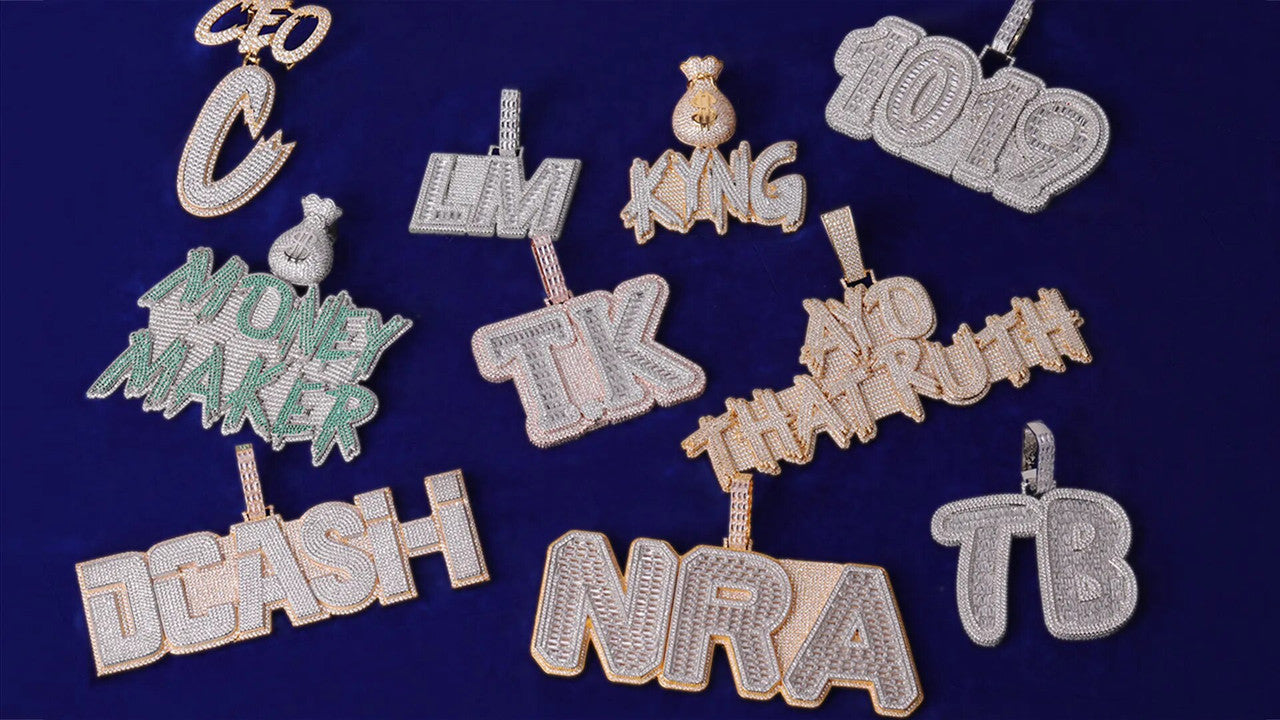 Street Elite | Flooded Ice Baguette Iced Custom Double Layer Name Plate Pendant