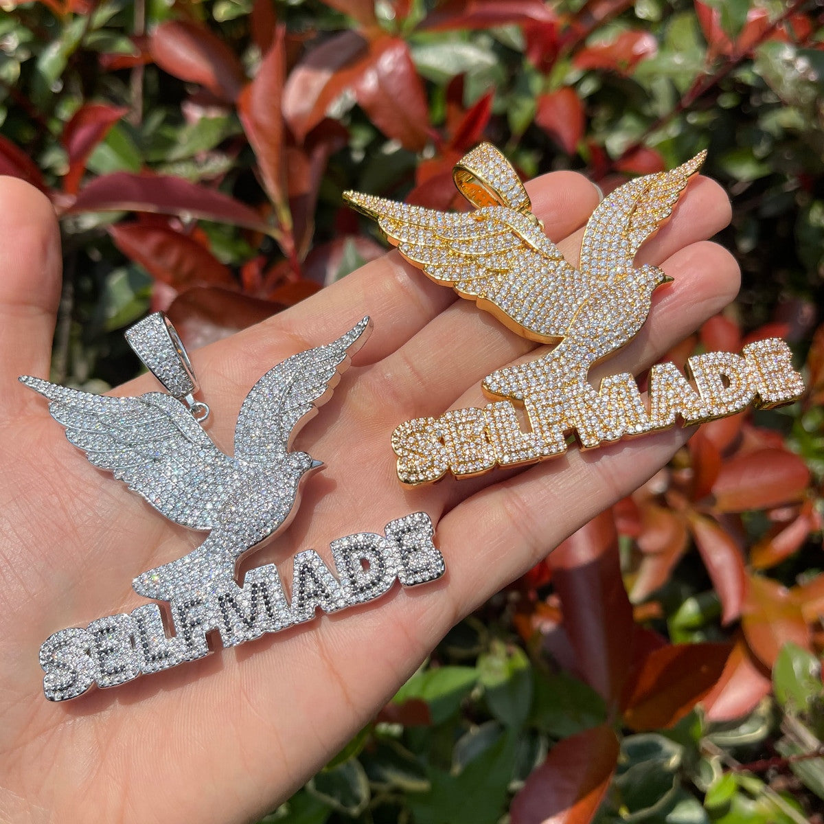 Self Made | Bird Of Expression Flooded Ice Prong Set Hip Hop Pendant
