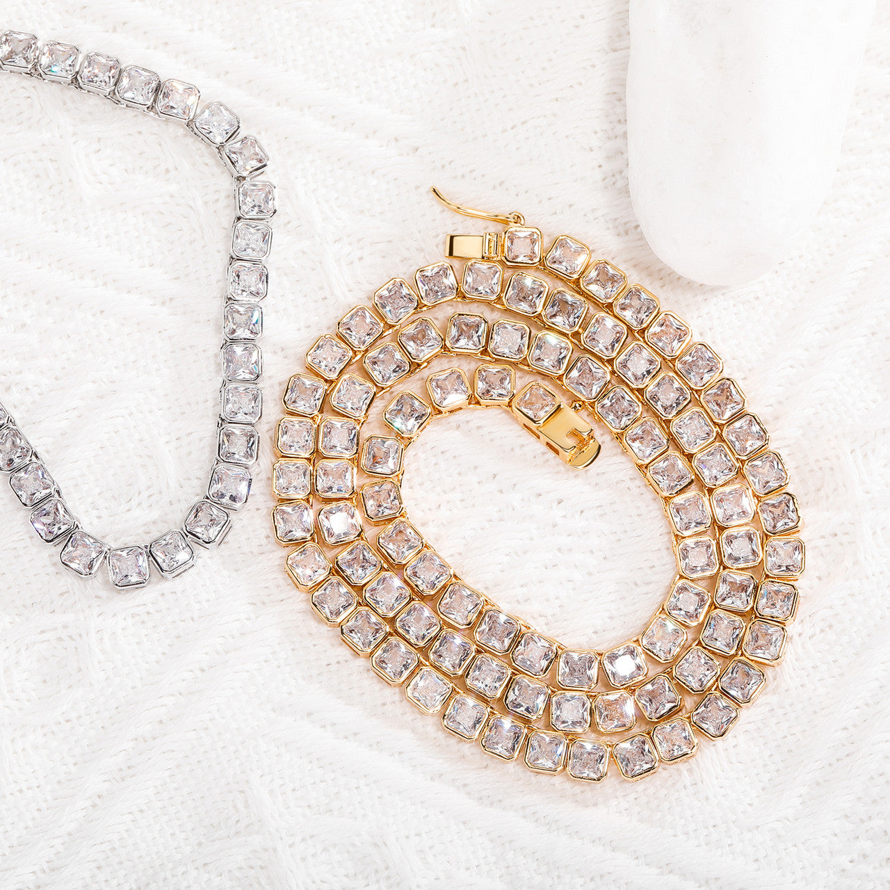 Iced Windows | VVS Diamond CZ Newest 4mm/5mm Square Hop Hop Tennis Chain