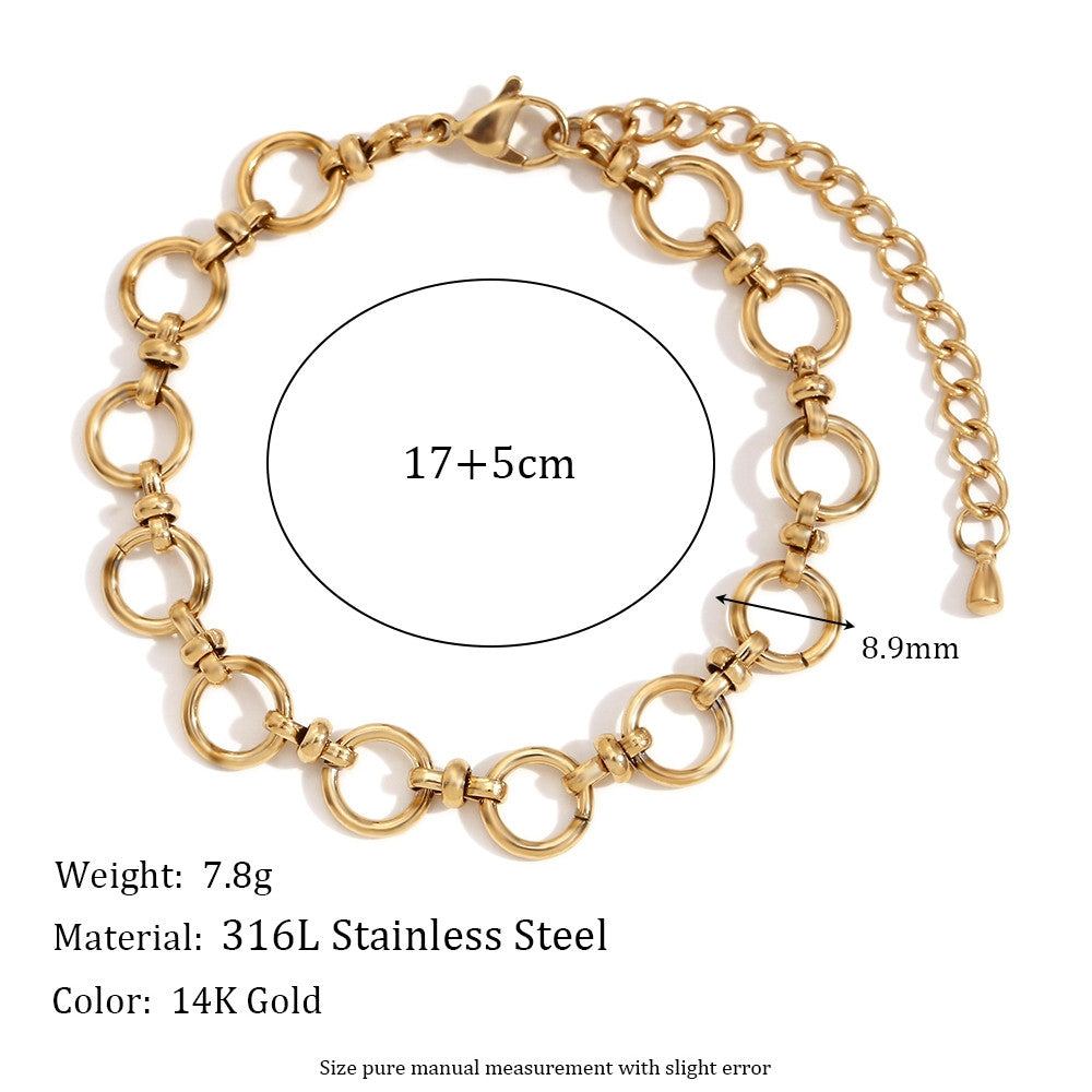 14k Gold Stainless Steel Waterproof 4/6/8/10mm Multi Size Stainless Steel Bow Tie Necklace