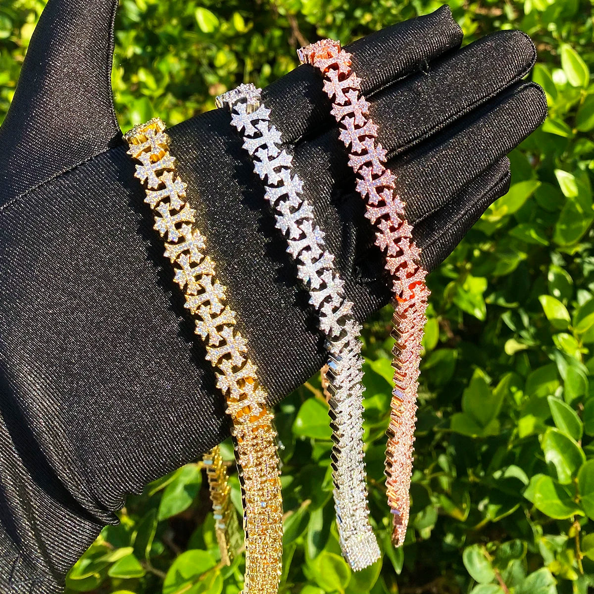 Criss Crossed | VVS Diamond CZ Cross Link Iced Blinged Out Hip Hop Chain Necklace