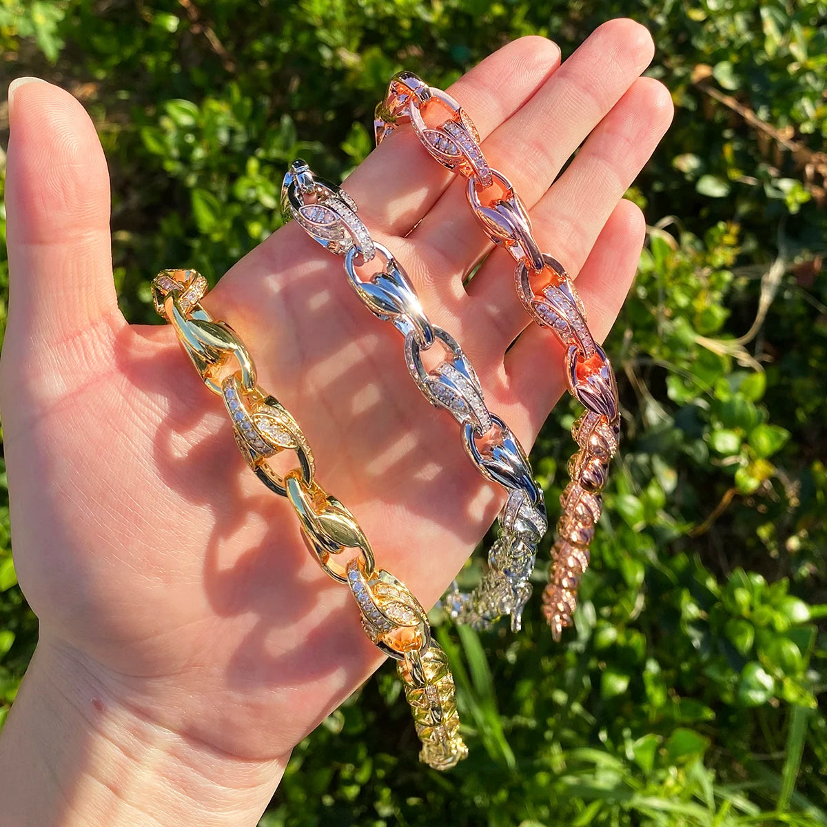 Iced Luxury | Tulip Bulb VVS Diamond CZ Designer Link Hip Hop Chain Necklace