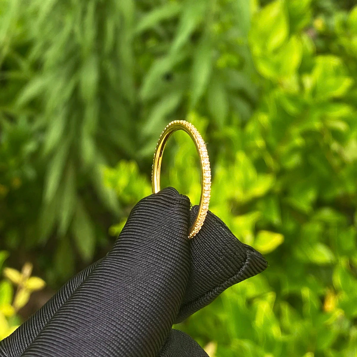 Better Together | VVS Diamond CZ Prong Set 24k 925 Silver 5AA+ Mens Band Ring