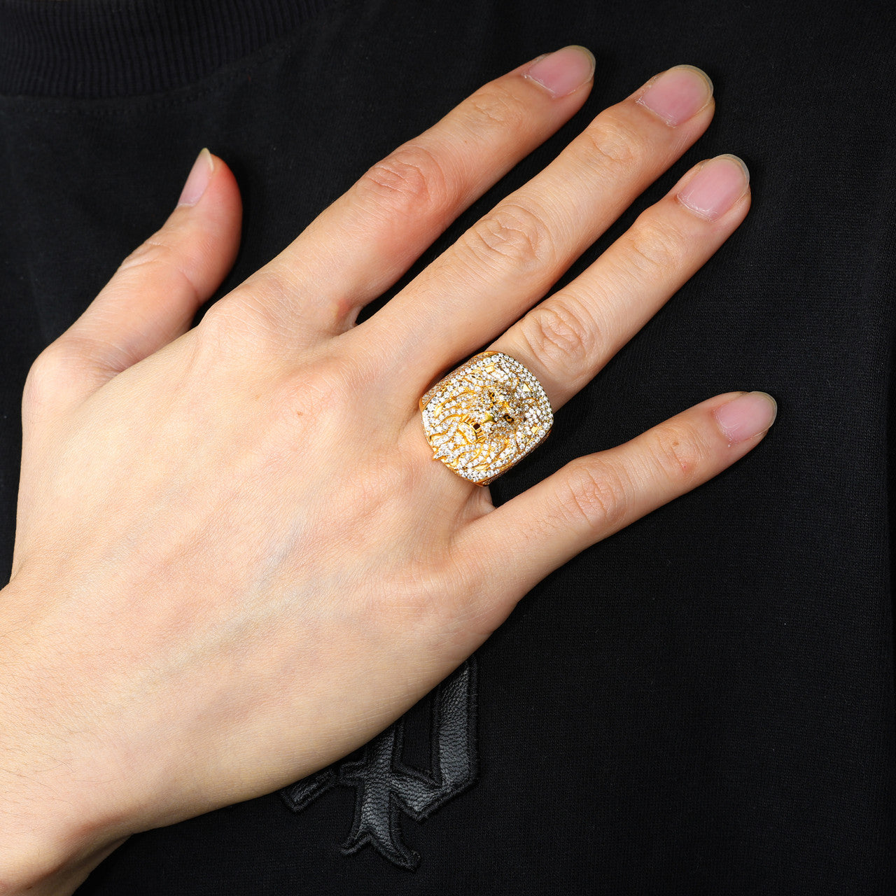 The Bold Lion | Moissanite VVS Diamond Lion Head Solid 925 Silver Hip Hop Rings