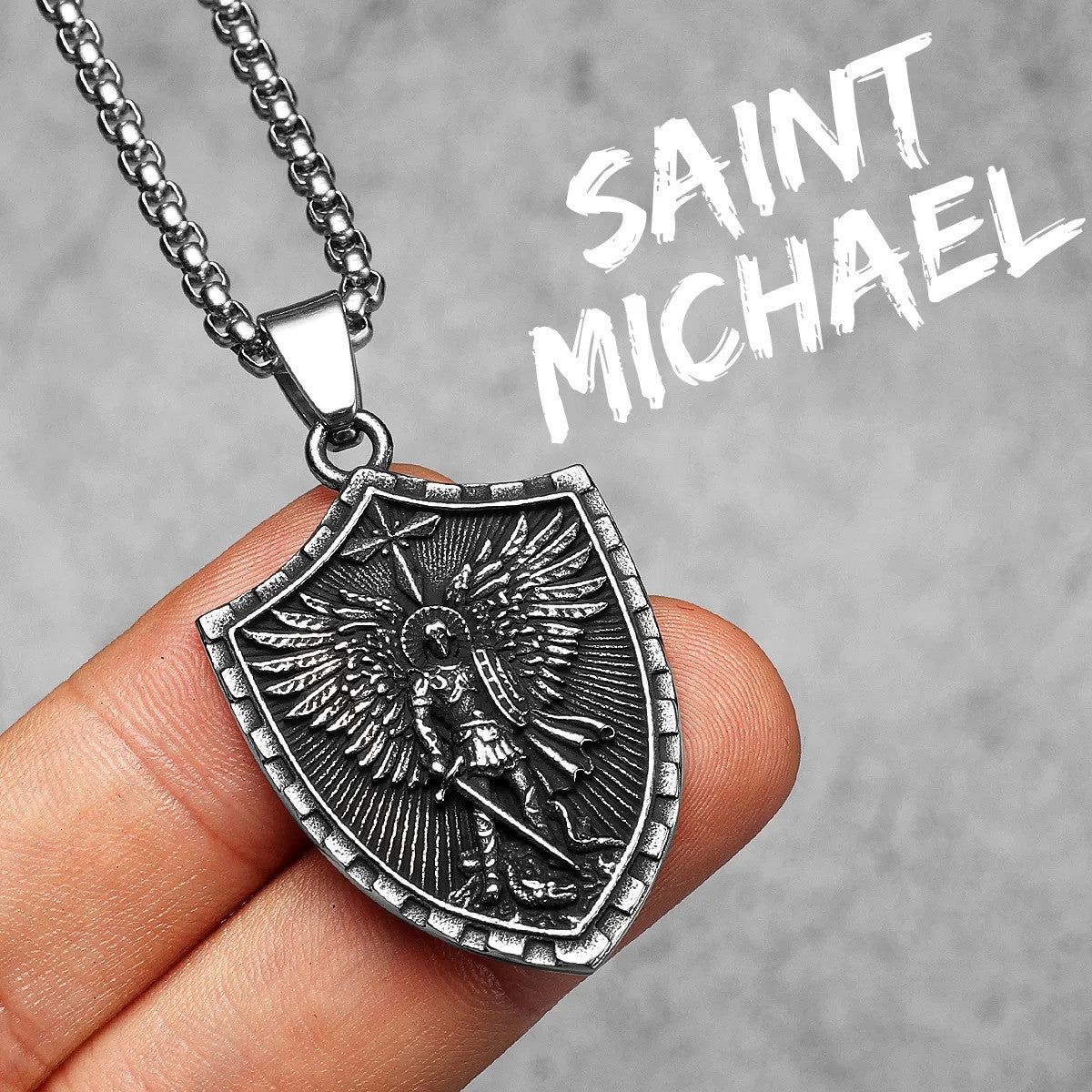 Divine Protection Collection | 316L No Fade Stainless Steel Arch Angel St.Michael Amulet