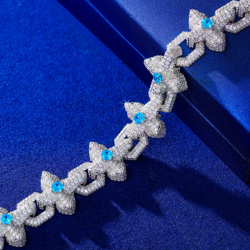 The North Star | 925 Sterling Silver Moissanite Diamond Iced Cross Luxury Hip Hop Bracelet