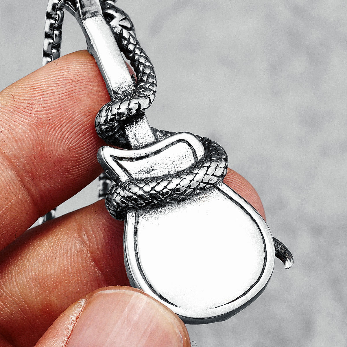 Heavy Metal | Solid No Fade Stainless Steel Snake Guitar Rock Legend Pendant