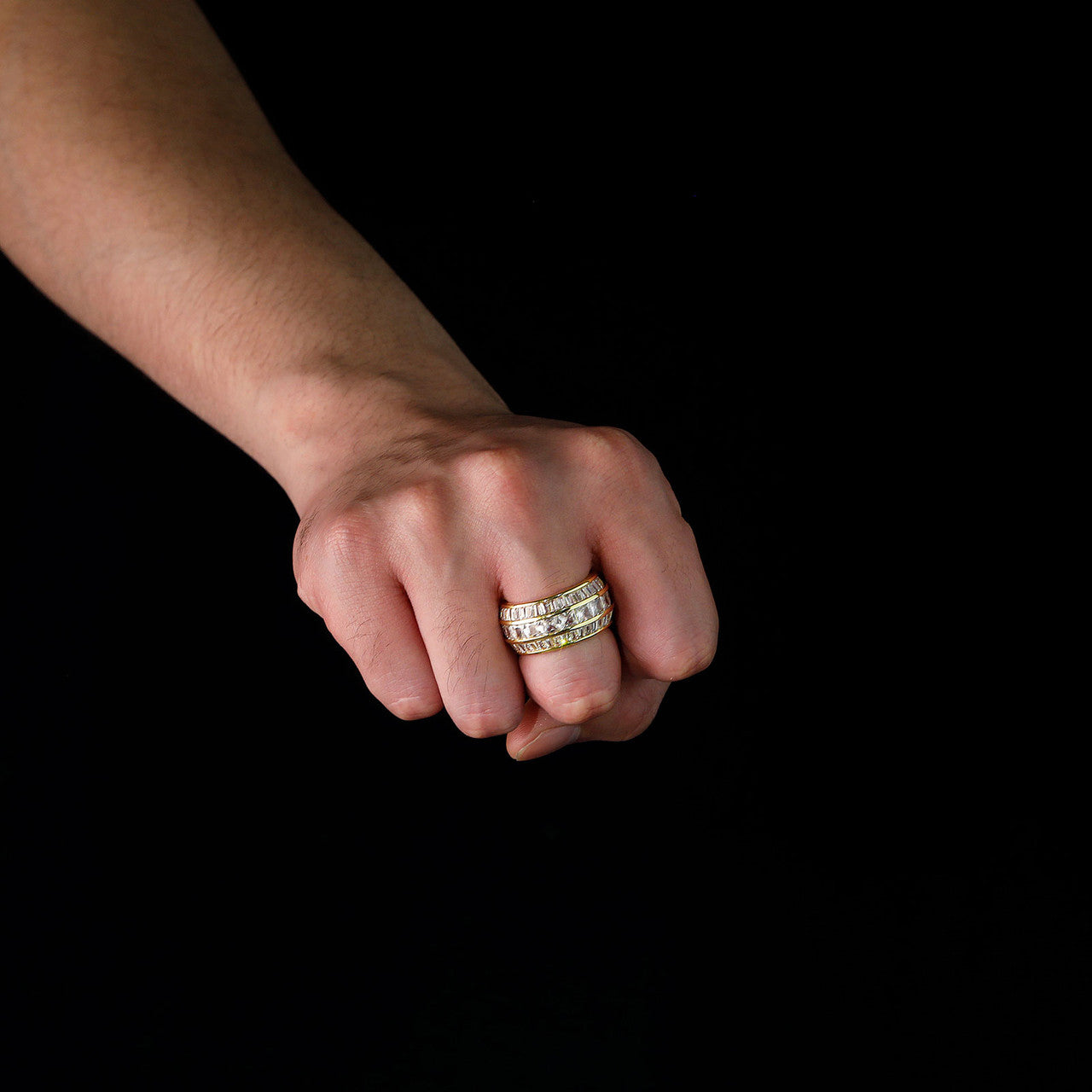 The Thunderdome | VVS Diamond CZ New Full Prong Set Iced Blinged Out Baguette Rings
