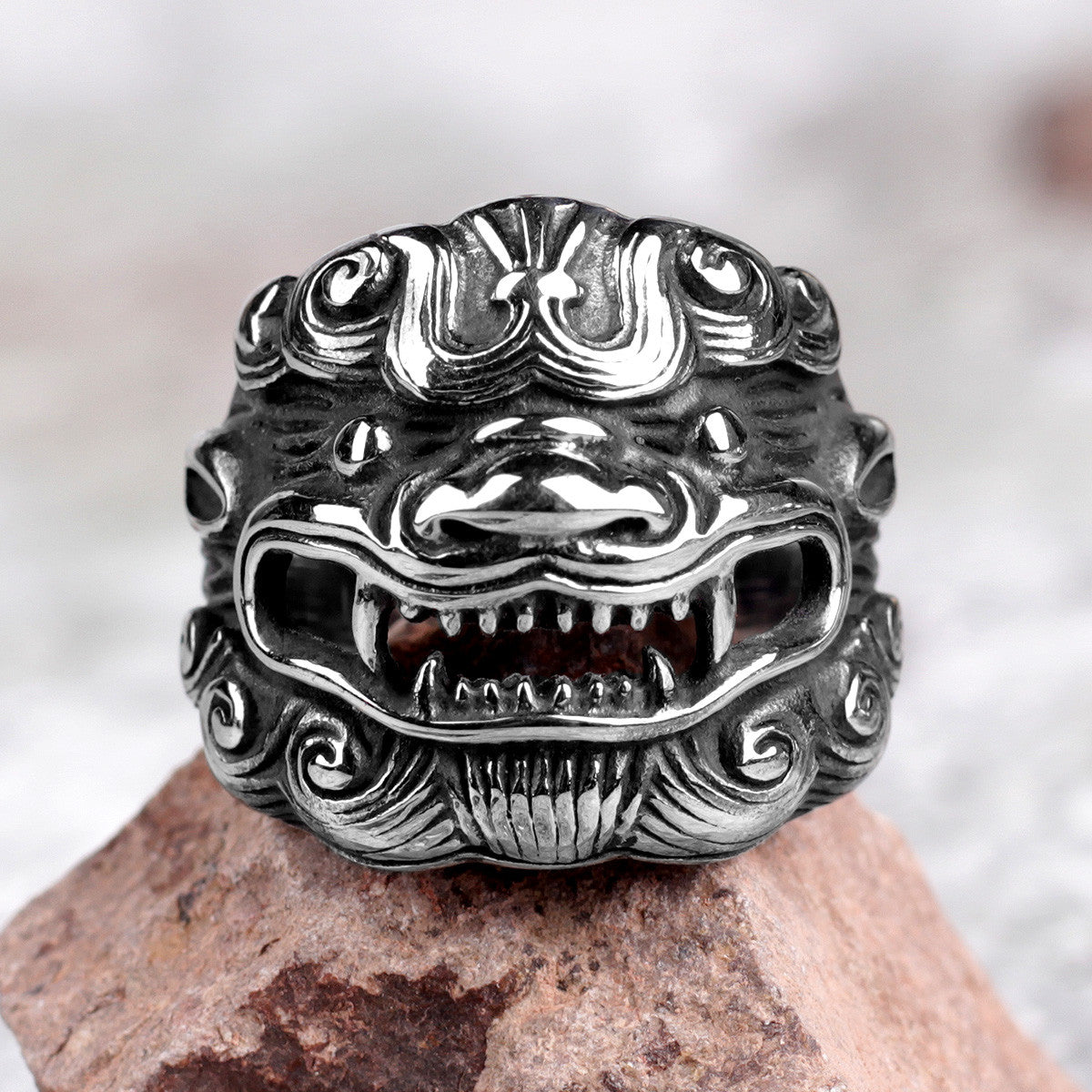 God Beast | 316L No Fade Stainless Steel Chinese Mythical Style God Beast Unique Ring