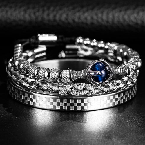 Apex Predator | Eagles Talon Tigers Eye 316L Stainless Steel Luxury Bracelet Set