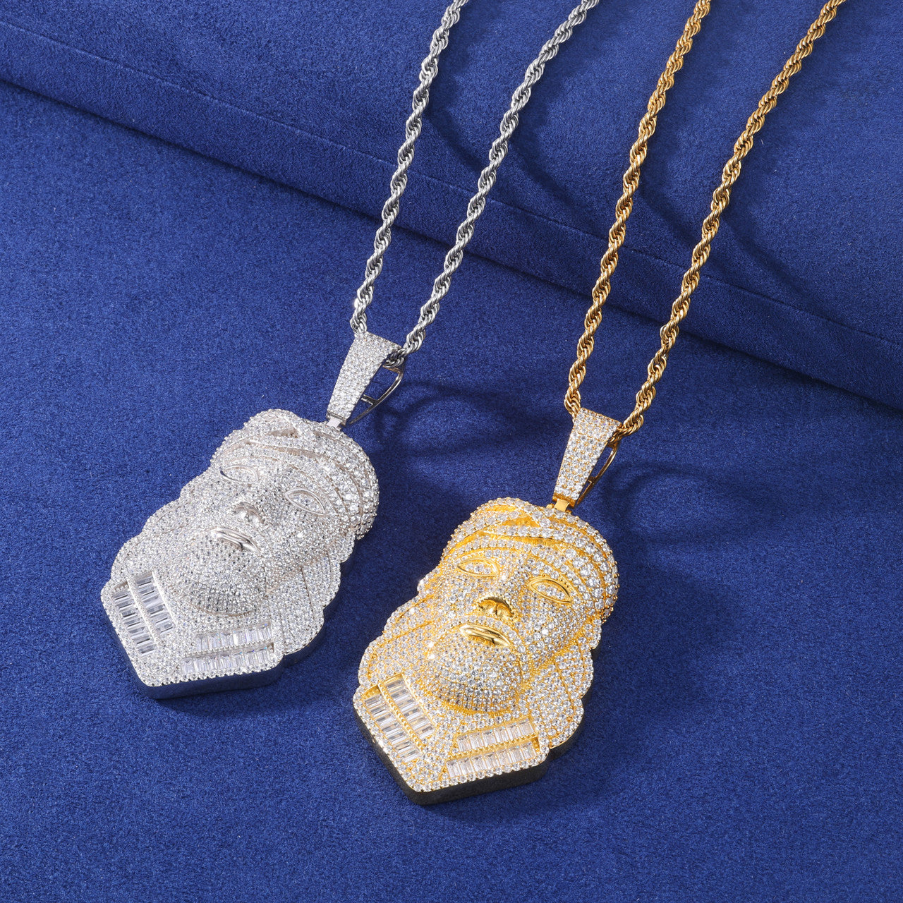 The Righteous One | Solid Sterling Silver Moissanite Diamond Hip Hop Jesus Piece Pendant