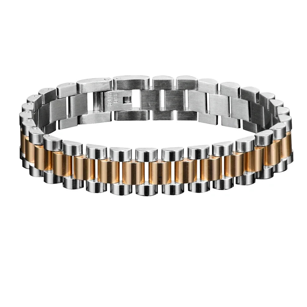 High Stakes | Men's Solid No Fade Stainless Steel Luxury Watch Band Bracelet