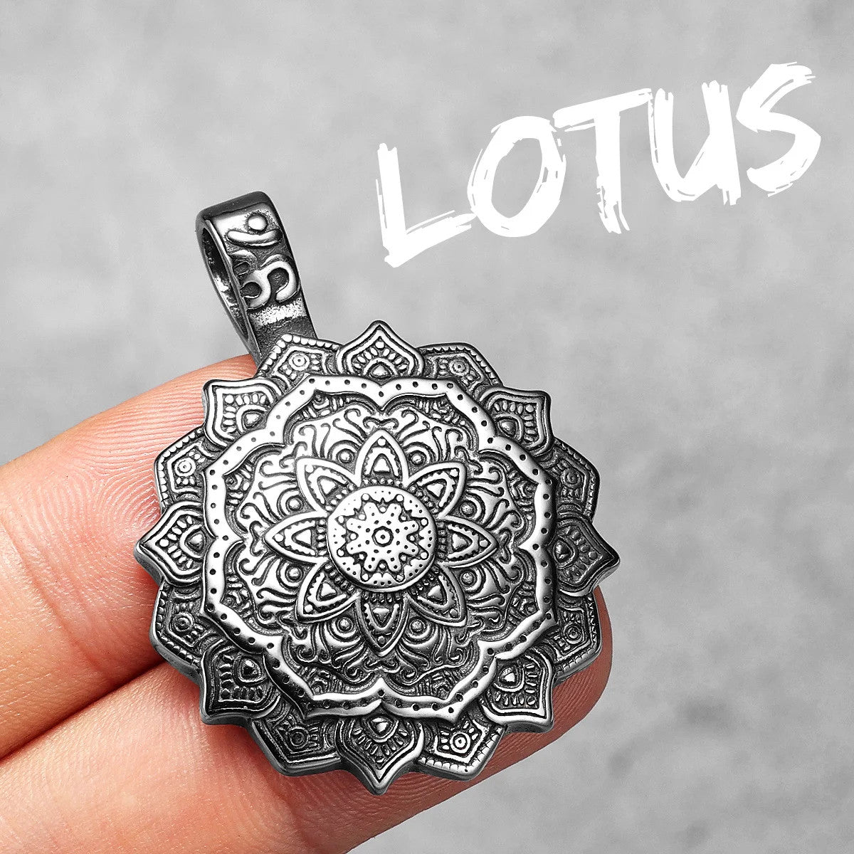 Lotus | Stainless Steel Buddhism Mandala Flower Amulet Spiritual Pendant