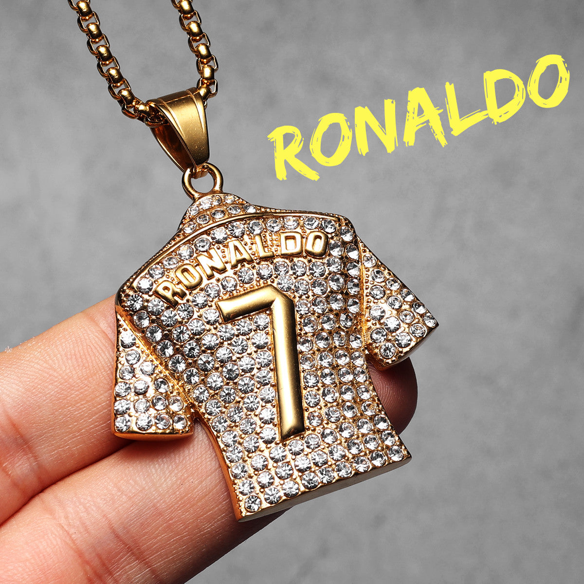 The Greats | Stainless Steel Football Jersey Messi Cristiano Ronaldo Neymar Mbappé Harland Pendants