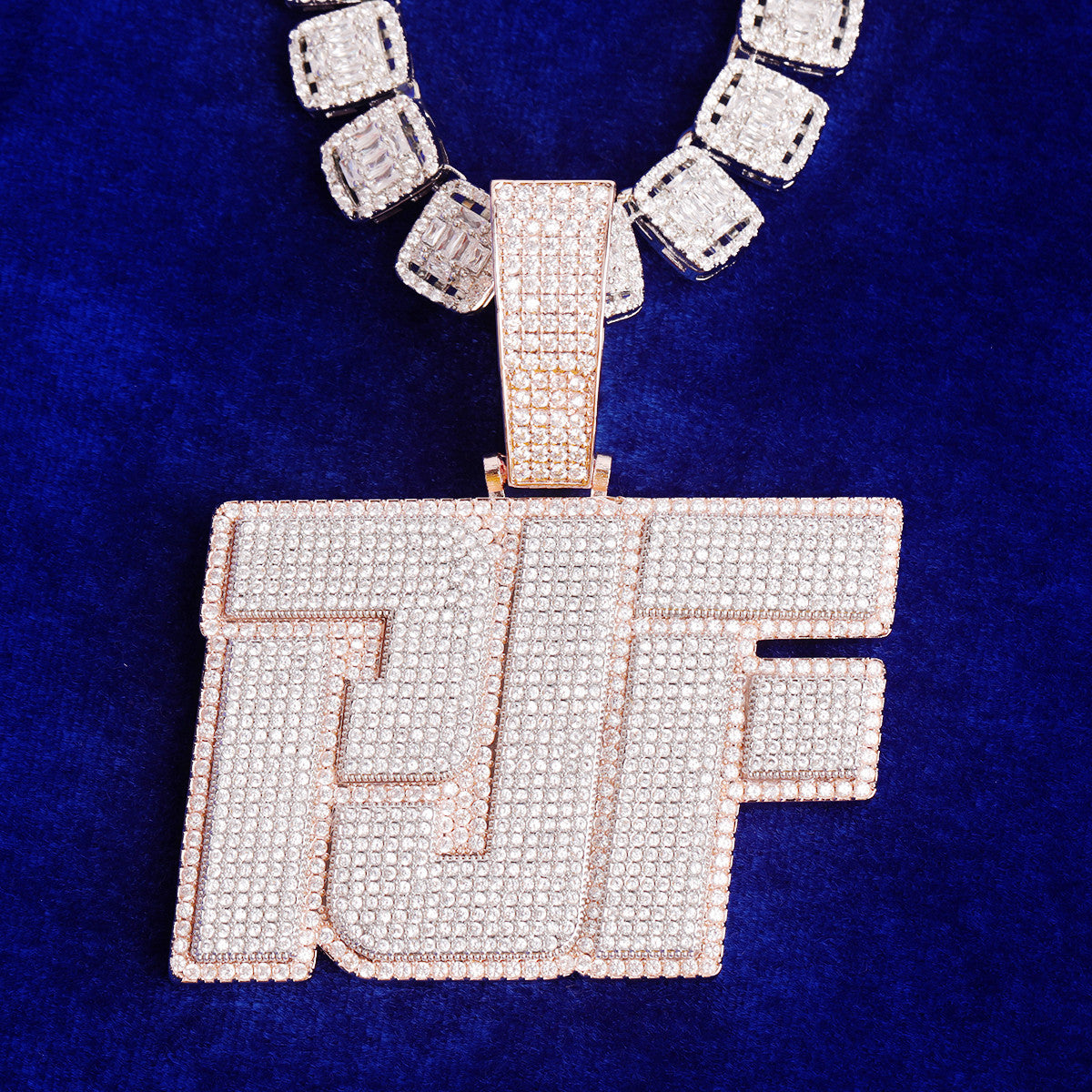 80's Fusion | Iced Blinged Out Custom Made Hip Hop Nameplate Pendant