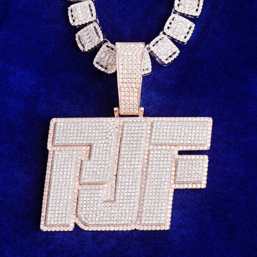 80's Fusion | Iced Blinged Out Custom Made Hip Hop Nameplate Pendant