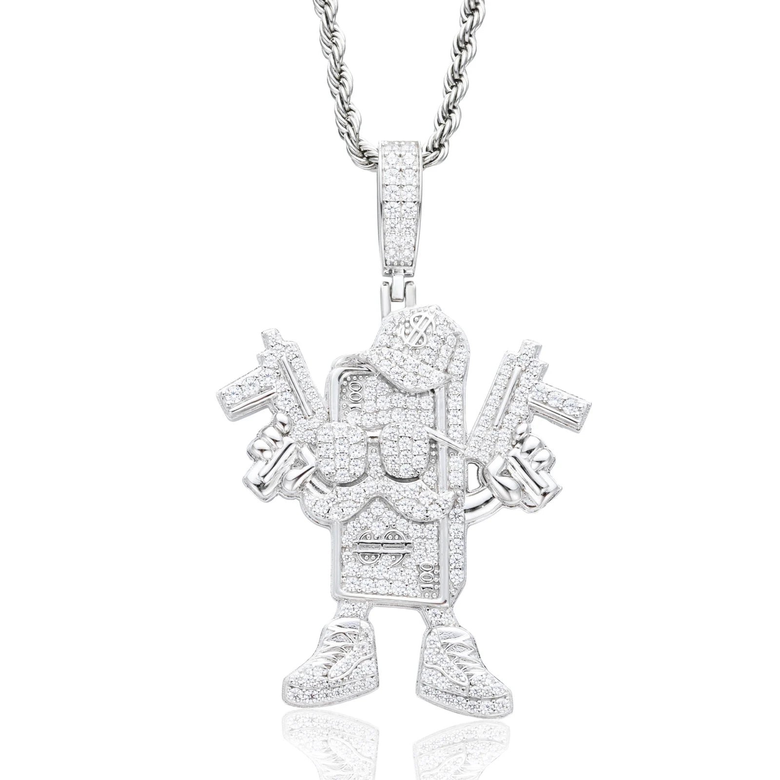 Protect The Paper | Iced Blinged Out Moissanite Diamond 925 Solid Hip Hop Pendant