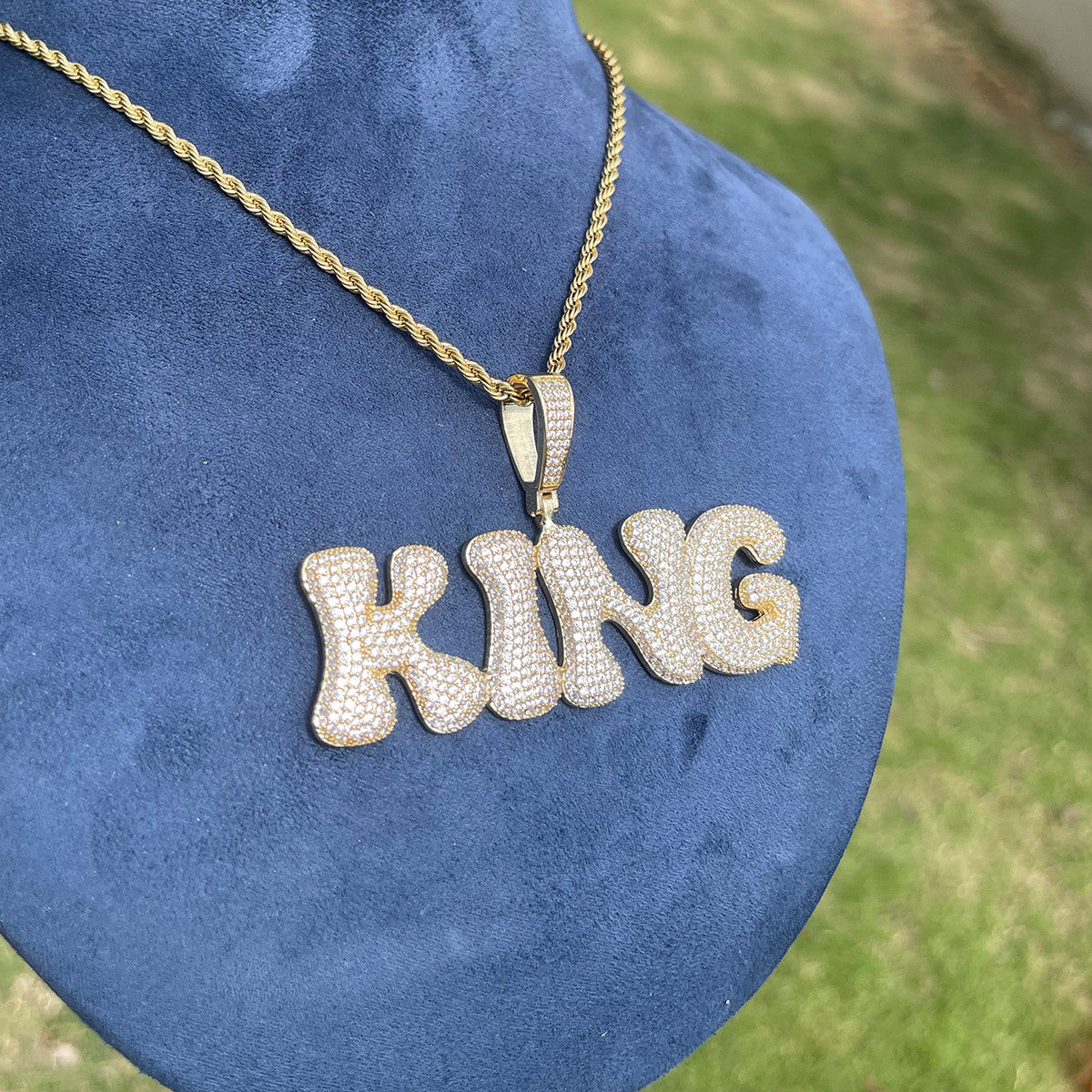 Smoked Out | Classic 70's Letters Custom Made VVS Diamond CZ Hip Hop  Pendant