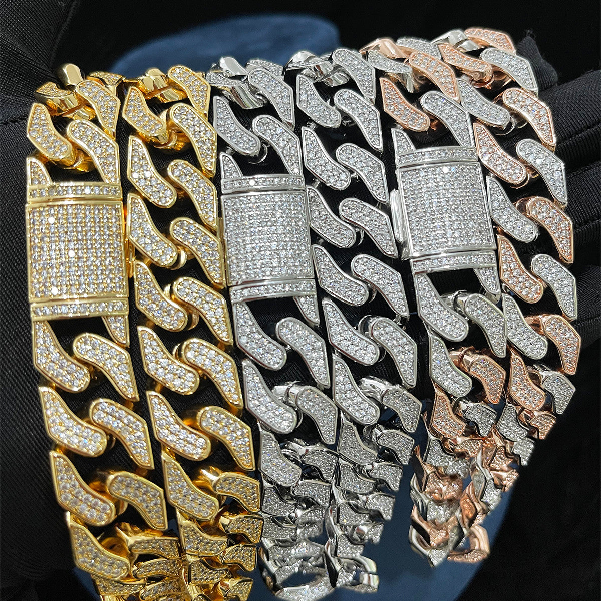 Designers Edge | 20mm Designer Cut Hip Hop Gold Silver Rose Cuban Link Chain