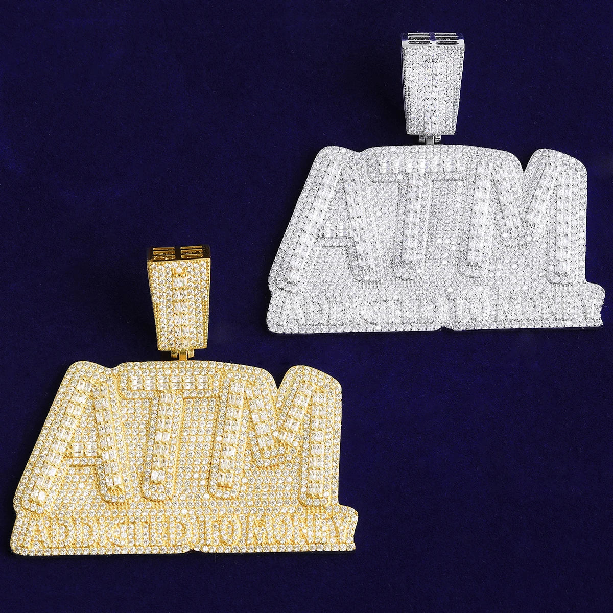 ATM | Iced Blinged Out Addicted To Money Hip Hop 5AA+ VVS Diamond CZ Pendant