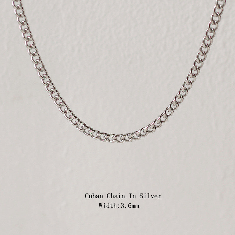 18k Gold Stainless Steel Thin Delicate Link Flower Coin Cuban Chain Layered Necklace