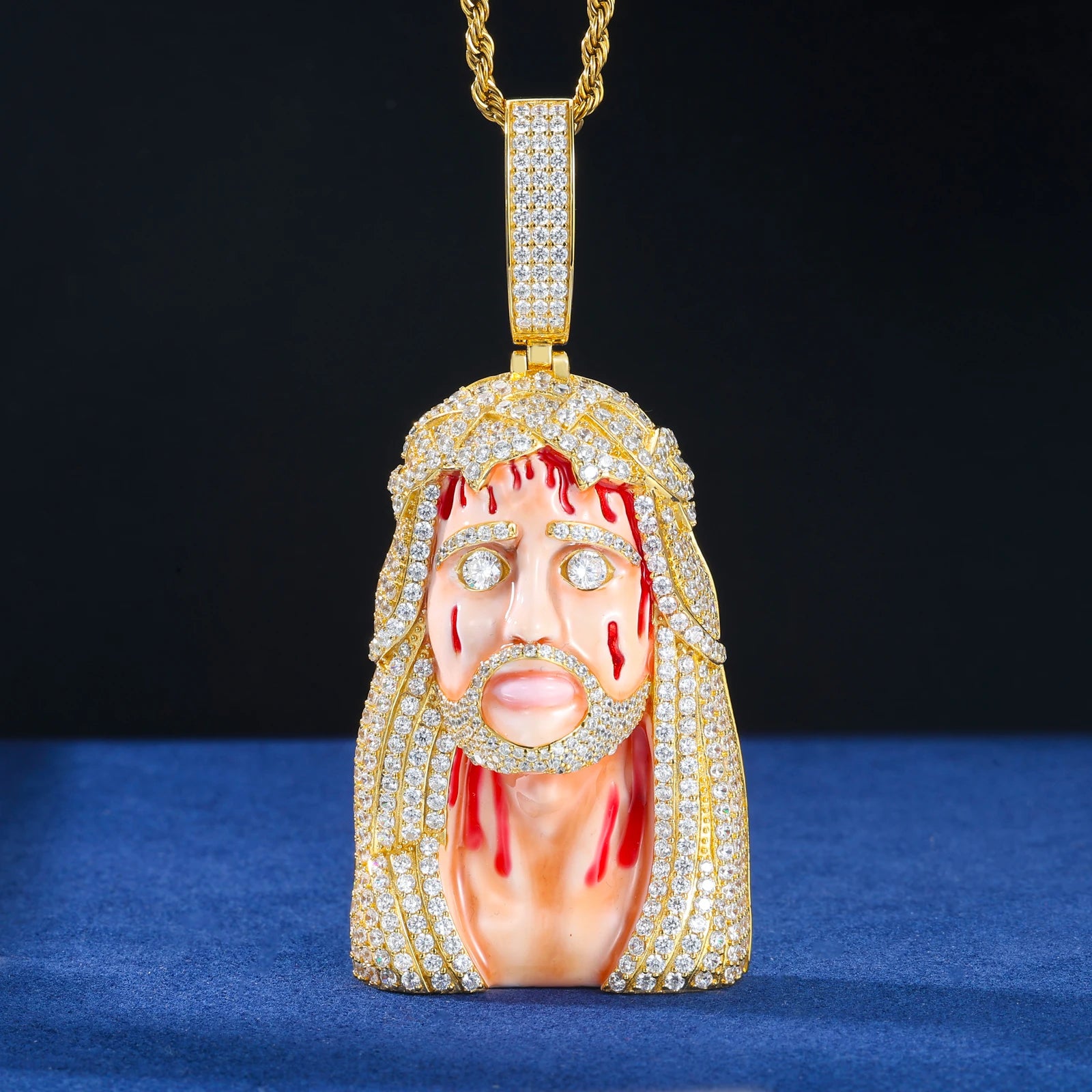 The Redeemer | Lifelike Moissanite Diamond Jesus Piece 925 Sterling Silver Iced Pendant