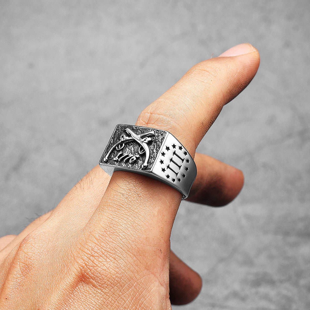 1776 | 316L No Fade Stainless Steel American Independence Vintage Rings