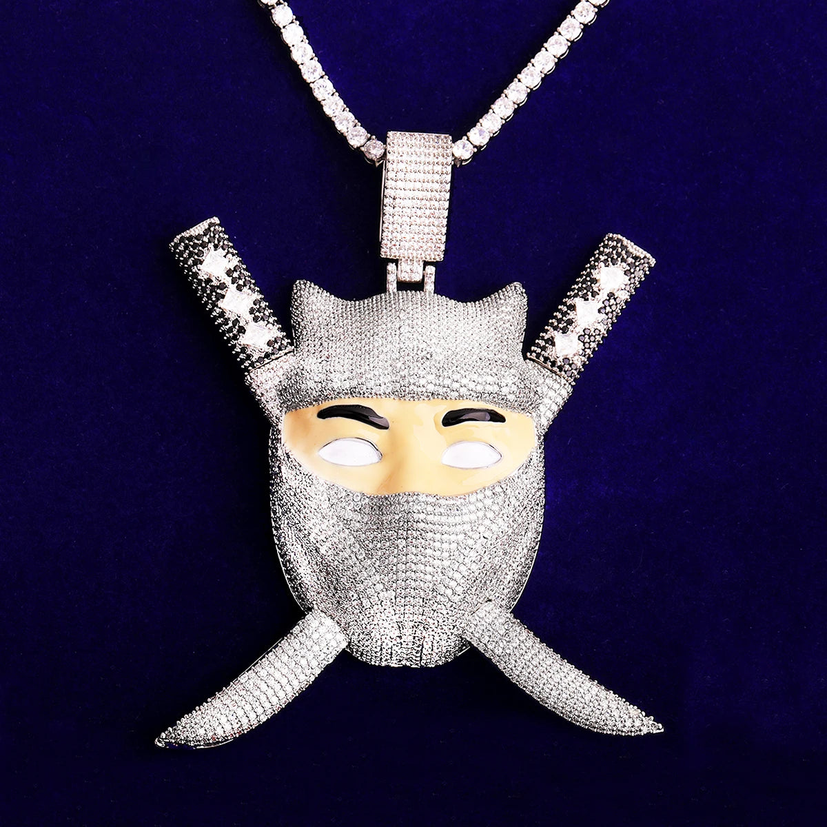 The White Ninja | VVS Diamond CZ  Limited Edition Sheath Sword Ninja Hip Hop Pendant