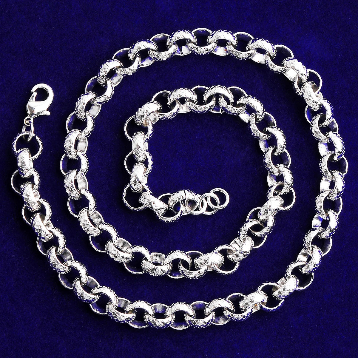 Designer Rolo | Textured Rolo Link Classic Swag Hip Hop Luxury Chain Necklace