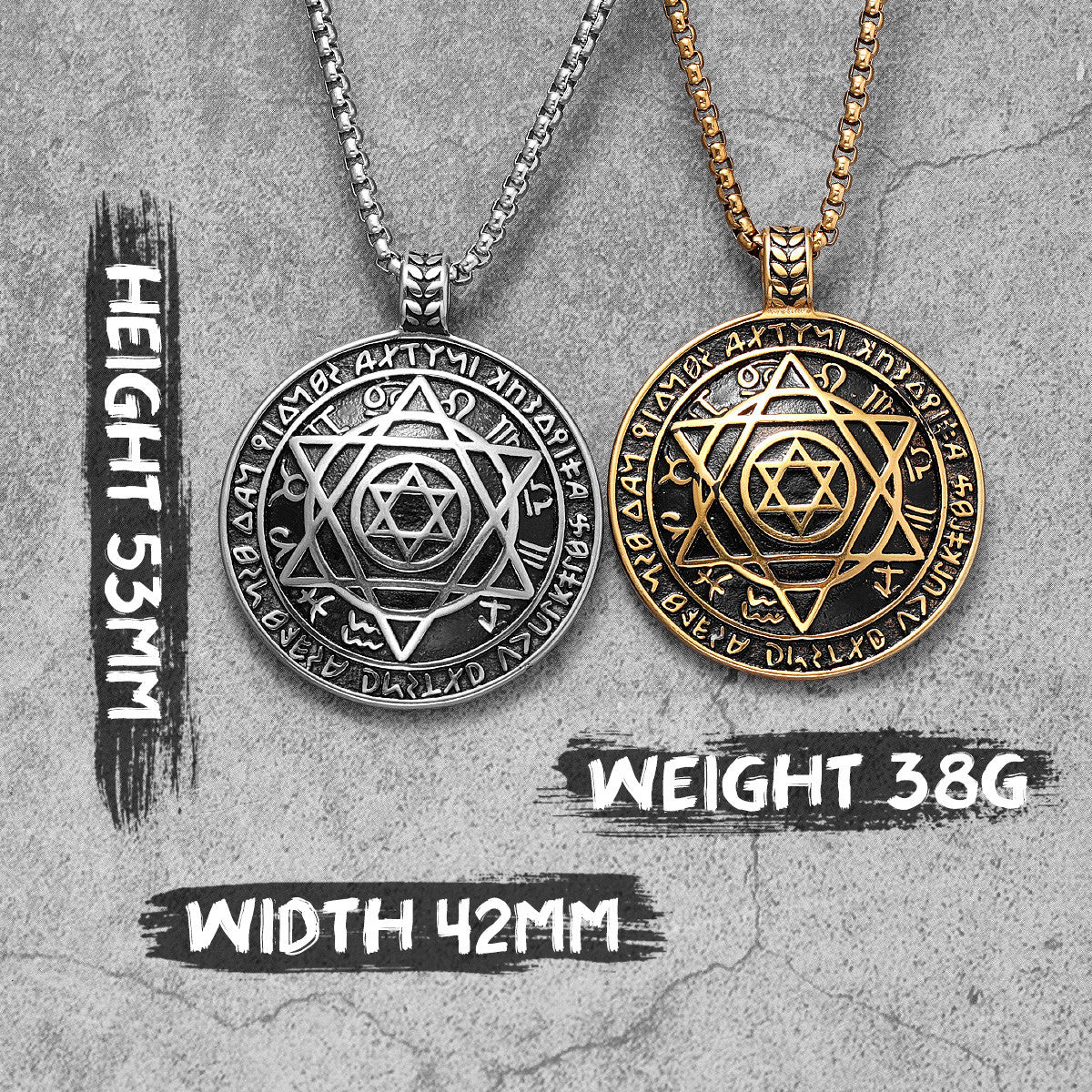 Hexagram | Judaism Star of David 14k Gold No Fade Stainless Steel Street Style Pendant