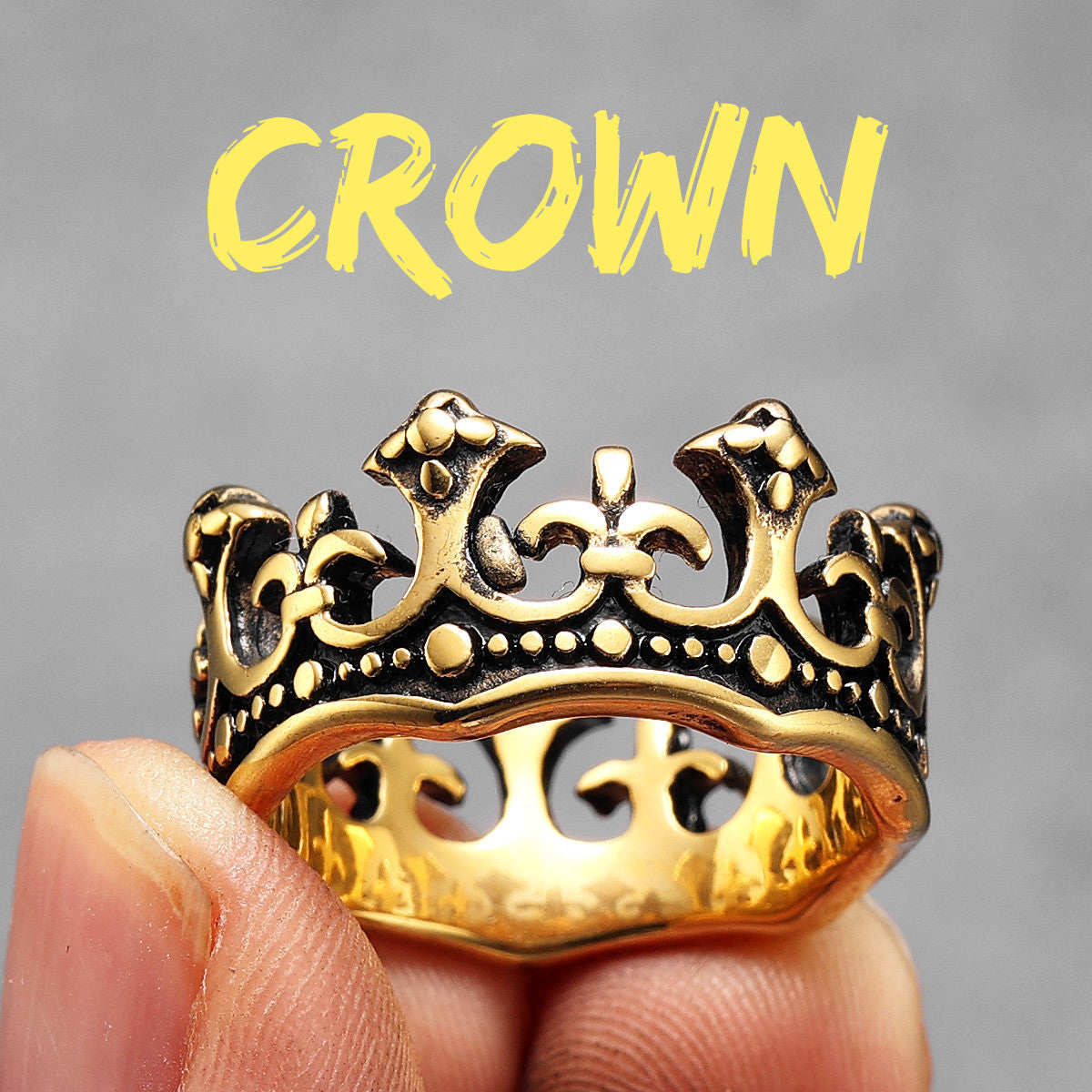 The Crown | 316L No Fade Stainless Steel Kings Crown Street Wear Rings