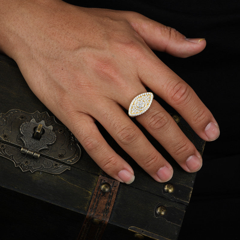 Turkish Evil Eye | Solid 925 Sterling Silver Moissanite Diamond All Seeing Eye Rings